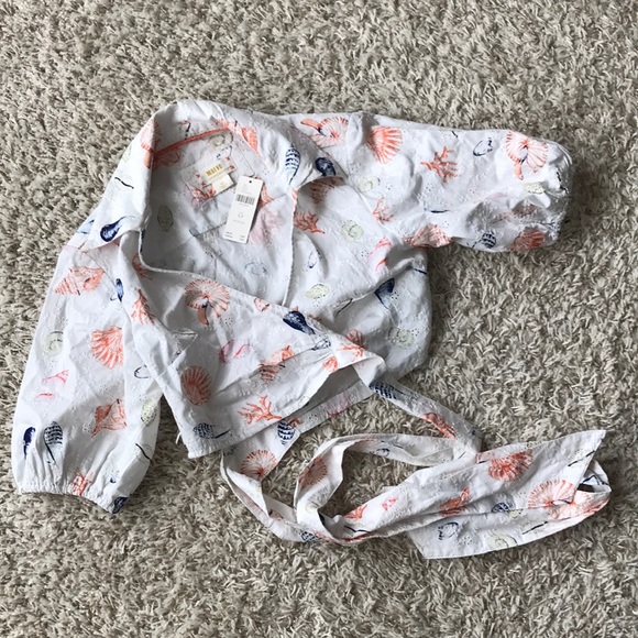 Maeve Cropped Wrap Top - Picture 2 of 5